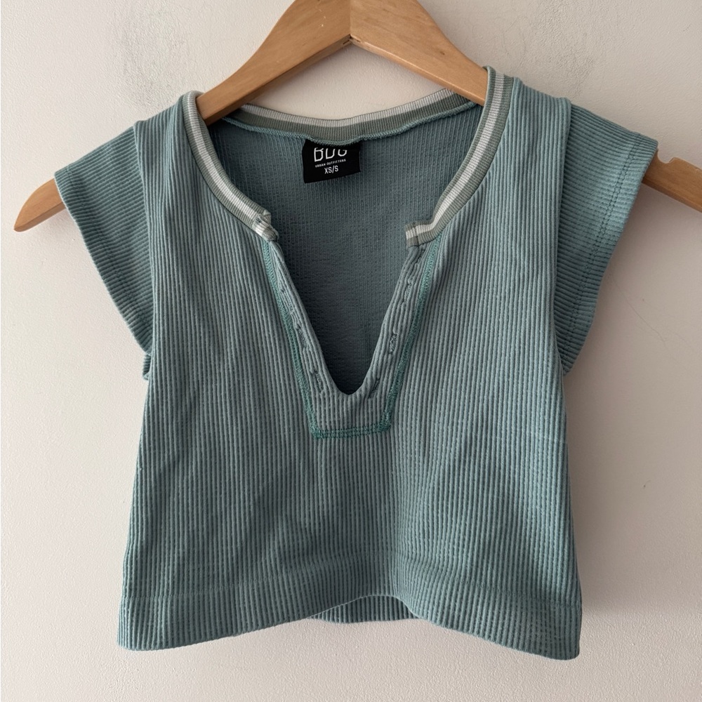 Urban Outfitters BDG‎ Teal Seamless Baby Crop Tee
